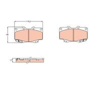 GDB3428 TRW Kit pastiglie freno, Freno a disco per TOYOTA