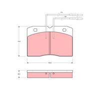 GDB343 TRW Kit pastiglie freno, Freno a disco per ALFA ROMEO,IVECO,RENAULT