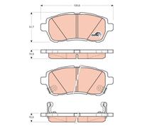 GDB3437 KIT PASTIGLIE FRENO ANT. TRW - DAIHATSU, MAZDA, SUZUKI, FORD, SUBARU