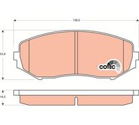 GDB3443 Kit pastiglie freno, Freno a disco Trw