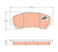 GDB3467 Kit pastiglie freno, Freno a disco Trw