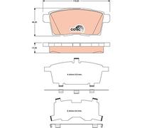 GDB3472 TRW Kit pastiglie freno, Freno a disco per FORD USA,MAZDA,MAZDA (FAW)