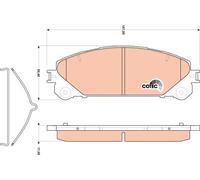 GDB3484 TRW Kit pastiglie freno, Freno a disco per LEXUS,TOYOTA,TOYOTA (GAC)
