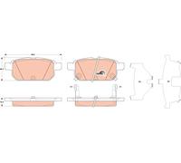 GDB3529 TRW Kit pastiglie freno, Freno a disco per SUZUKI,SUZUKI (CHANGAN)