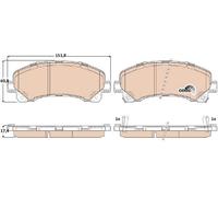 GDB3545 TRW Kit pastiglie freno, Freno a disco per CHEVROLET,ISUZU