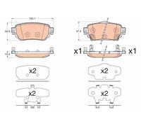 GDB3617 Kit pastiglie freno, Freno a disco Trw