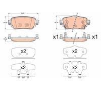 GDB3617 TRW Kit pastiglie freno, Freno a disco per NISSAN,RENAULT