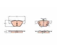 GDB3639 TRW Kit pastiglie freno, Freno a disco per SUBARU