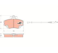 GDB400 Kit pastiglie freno, Freno a disco Trw