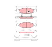 GDB4120 TRW Kit pastiglie freno, Freno a disco per JEEP