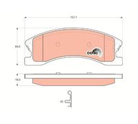 GDB4133 TRW Kit pastiglie freno, Freno a disco per BEIJING BENZ (BBDC),JEEP,JEEP