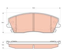 GDB4140 TRW Kit pastiglie freno, Freno a disco per CHRYSLER,DODGE