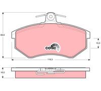 GDB430 TRW Kit pastiglie freno, Freno a disco per AUDI,VW