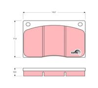 GDB585 TRW Kit pastiglie freno, Freno a disco per DAIMLER,JAGUAR