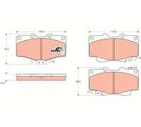 GDB797 TRW Kit pastiglie freno, Freno a disco per BAW,GREAT WALL,NISSAN,TOYOTA,V