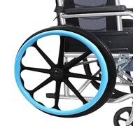 GDBTDL 1 paio di coperture per cerchioni per sedia a rotelle, in silicone, con assorbimento degli urti, antiscivolo e resistente all'usura, per una facile presa, sollievo dal dolore e protezione per