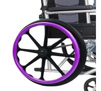 GDBTDL 1 paio di coperture per cerchioni per sedia a rotelle, in silicone, con assorbimento degli urti, antiscivolo e resistente all'usura, per una facile presa, sollievo dal dolore e protezione per