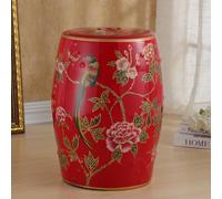 GDBTDL Sgabello da giardino in ceramica cinese, sgabello decorativo per fiori e uccelli, tavolo d'accento per interni ed esterni, supporto per piante, seduta in stile botte, per soggiorno, soggiorno o