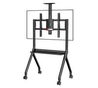GDBTDL Supporto per lavagna bianca mobile regolabile per schermi da 42 a 75 pollici, supporto da pavimento per TV e Smart Board, con ruote bloccabili, resistente espositore per ufficio, aula e