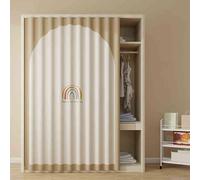 GDBTDL Tenda antipolvere per armadio, tenda autoadesiva antipolvere per armadi e librerie, senza bisogno di attrezzi, facile da installare, tessuto per armadi, scarpiere, protezione della privacy