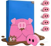 GDBTJIMH Divertente gioco di società Ridi, perdi, con 5 musi di maiale squittenti e 150 carte sfida, divertente e coinvolgente gioco per riunioni di famiglia e giochi per adulti per gruppi