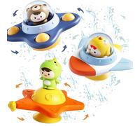 Gdbykds 3 Pezzi Spinner per Bambini, Vasca da Bagno per Bambini e Rotatore per Finestre Giochi da Bagno / Giochi di Auto per Ragazzi / Giocattoli di Viaggio, Regalo di Natale / Compleanno per 3-6 Anni
