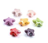 GDBZS 30 pz 30 * 17mm Stelle Marine Perline di Porcellana Perline di Ceramica Fatte A Mano per La Produzione di Gioielli Collane Bracciale Perline Distanziatori Charms Artigianato Fare