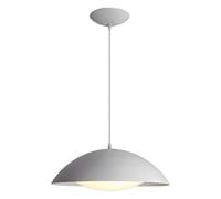GddOGUK Lampada a Sospensione a LED con Cupola in Metallo, Lampada a Sospensione Moderna dimmerabile, Lampada a Sospensione da soffitto, lampadario Classico a Testa Singola(Wit,35cm)
