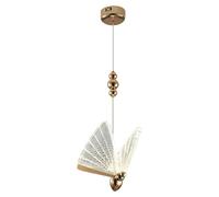 GddOGUK Lampada a Sospensione in Acrilico Trasparente a Forma di Farfalla, Lampada a Sospensione nordica, Lampada a Sospensione in Ferro, lampadario Creativo a LED(L)