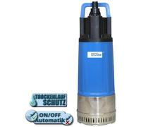 Güde Pompa sommergibile GDT 1200 I (1200 W, volume: 6000 l/h, altezza massima di mandata: 40 m, profondità massima di immersione: 12 m, 4 ruote in noryl, albero e base pompa in acciaio inox, valvola