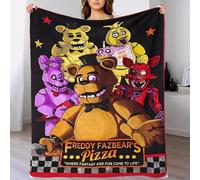 GDEKCIEAS Five Nights at Freddy's Peluche Coperte Copriletto Leggero Coperta Per Divano Con Anime 3D Stampa Digitale Ragazzi Divano Letto Per Bambini E Ragazzi Regali Divertenti 40x50inch(100x130cm)