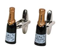GDesign Premium Quality and Durable Champagne Bottle Design Button Cufflinks