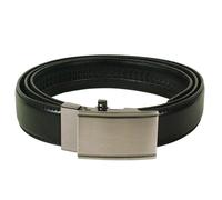 GDesign Premium Quality and Durable Leather Belt with Silver Buckle (Black)