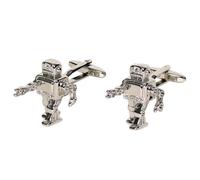GDesign Premium Quality and Durable Robot Design Button Cufflinks (Silver)