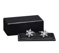 GDesign Premium Quality and Durable Snowflake Stylish Design Button Cufflinks