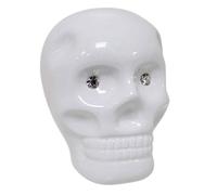 GDesign Premium Quality Ceramic Skull Stylish Design Moneybox Color White