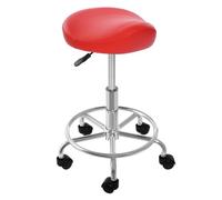 Gdetnysty Sedia girevole ergonomica regolabile in altezza, con rotazione a 360 gradi e cinque ruote, ideale per una seduta sana in ufficio, home office SPA e centro benessere durevole (rosso)