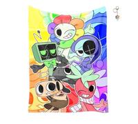 GDFENDU Coperta con portachiavi a tema anime, morbida coperta per tutte le stagioni, calda, leggera, accogliente, in peluche, per casa, camera da letto, divano, sedia e viaggi. (B, 127 x 152,4 cm)
