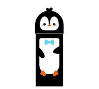 GDFJBG Kawaii - Astuccio 2 in 1 in Silicone Morbido, Pinguino Astuccio Scuola a Forma di Pinguino, Portapenne da Tavolo, con Cerniera, in Silicone, Astuccio Penne Pastelli Pennarelli