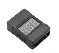 Gdfnmogo 1 tester indicatore di tensione per batteria al litio per 1S-8S con allarme di bassa tensione, display a LED, cicalino, protezione da inversione di polarità, accessorio fai da te (con