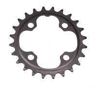 Gdfnmogo 104 Per BCD per corona della bici, design a denti stretti e larghi per una maggiore ritenzione della catena e riduzione del rumore, acciaio al carbonio, 22T o 24T, compatibile con 104 mm (24T