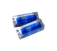Gdfnmogo 2 mini livelle quadrate a bolla d'aria, 29 x 10 x 10 mm, in plastica acrilica, a forma di cubo, per strumenti di misurazione di precisione, ideale per l'installazione a soffitto (blu)