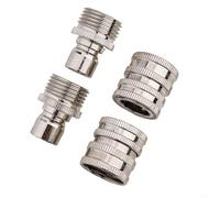 Gdfnmogo 4 connettori rapidi per tubi da giardino in acciaio inox, 3/4 di pollice, maschio e femmina, raccordi per tubi dell'acqua per pompa ad idropulitrice, spruzzatore manuale, irrigatore per prato