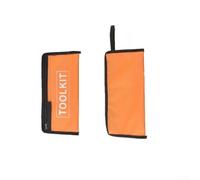 Gdfnmogo 5 sacchetti per attrezzi in tela Oxford impermeabile con cerniera per piccoli utensili, ferramenta e accessori, 28 x 13 cm, arancione, organizer resistente per officina, garage, cucina