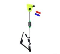 Gdfnmogo Allarme LED per pesca alla carpa, con controllo della sensibilità, 25 cm, in acciaio inox, indicatore di segnalazione per pesca alla carpa, 1 set (colore casuale) (giallo)