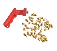 Gdfnmogo Argento/oro Chiave Opzioni Sostituzione Paese Più Croce Acciaio Corsa 4mm Ago Spikes Scarpe 6. Avere per 48pcs (ORO)
