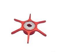 Gdfnmogo Bobina serie DC 60 mm Baitcast Six Diametro per Curado Alluminio per Metanium Antares Lega Drag Avere Freno Scarico Chiave Star - (rosso)