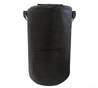 Gdfnmogo Borsa per compostaggio in tessuto non tessuto per foglie, rifiuti da giardino e fertilizzante organico, 125 l, 45 x 80 cm, per sacchetto di fermentazione biodegradabile, compatibile (nero)