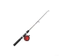 Gdfnmogo Canna da pesca sul ghiaccio e mulinello per combo, telescopica portatile 60-65 cm in fibra di vetro con impugnatura in EVA o legno, per ultra-leggero per rilevamento di morsi sensibili (A62TB