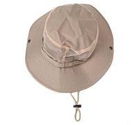 Gdfnmogo Cappello da pescatore da esterno con tesa larga e protezione UV UPF 50+, poliestere traspirante ad asciugatura rapida con fodera in rete che assorbe il sudore (cachi)